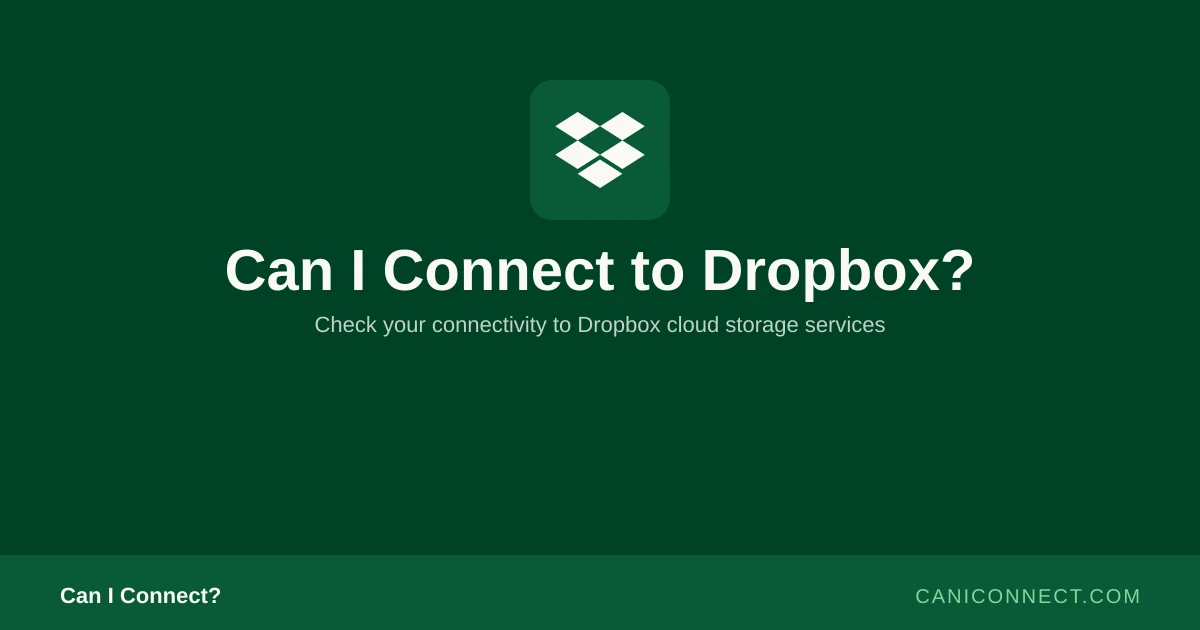 Can I Connect to Dropbox?